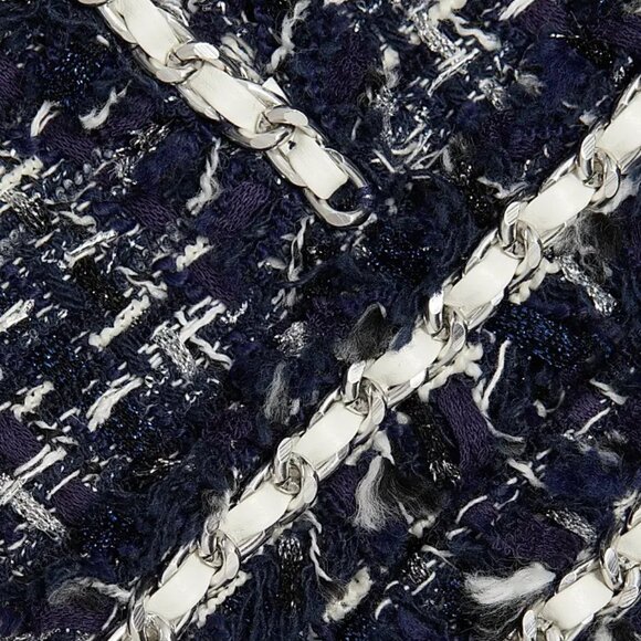 NEW Generation Love - Size Small Betsy Buttoned Tweed Jacket - Navy White/ Multi - Picture 7 of 7